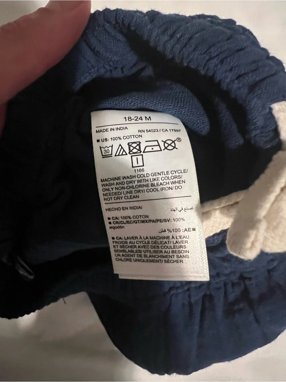Old Navy Navy Blue Baby/Toddler Crinkle Cotton Short Set Size 18-24 Months